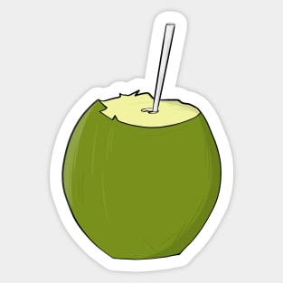 A lovely coconut Sticker